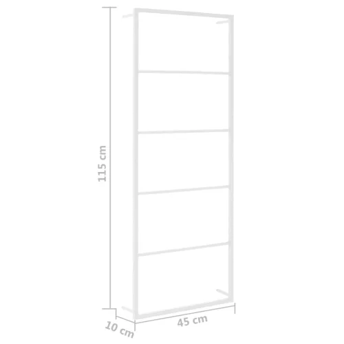  fehér acél törölközőtartó 45 x 10 x 115 cm