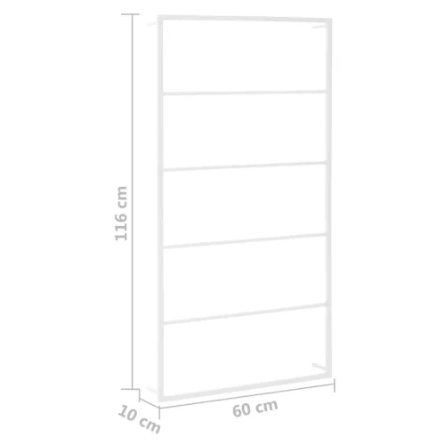  fehér acél törölközőtartó 60 x 10 x 116 cm