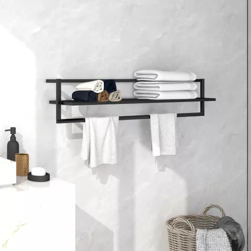  fekete vas törölközőtartó 95 x 25 x 22 cm