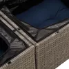  Kerti Kanapé Szett 6 pcs Szürke polirattan