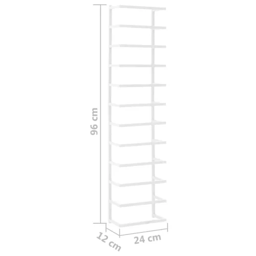  fehér acél törölközőtartó 24 x 12 x 96 cm