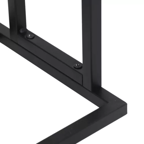  szabadon álló fekete vas törölközőtartó 48 x 24 x 78,5 cm