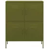  olívazöld acél tárolószekrény 80 x 35 x 101,5 cm