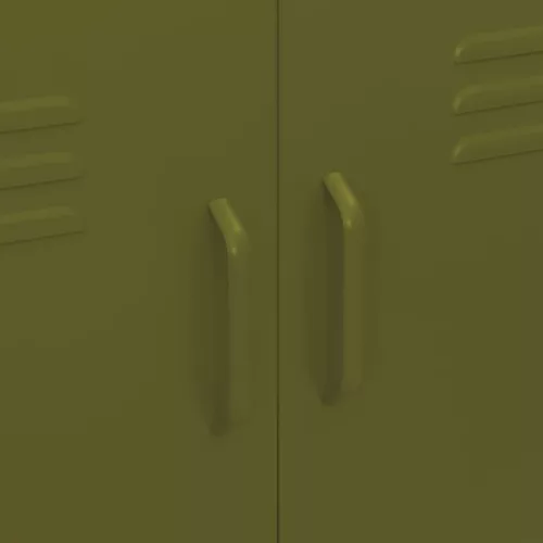  olívazöld acél tárolószekrény 80 x 35 x 101,5 cm