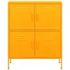  mustársárga acél tárolószekrény 80 x 35 x 101,5 cm