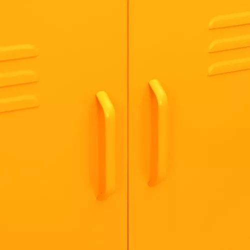  mustársárga acél tárolószekrény 80 x 35 x 101,5 cm