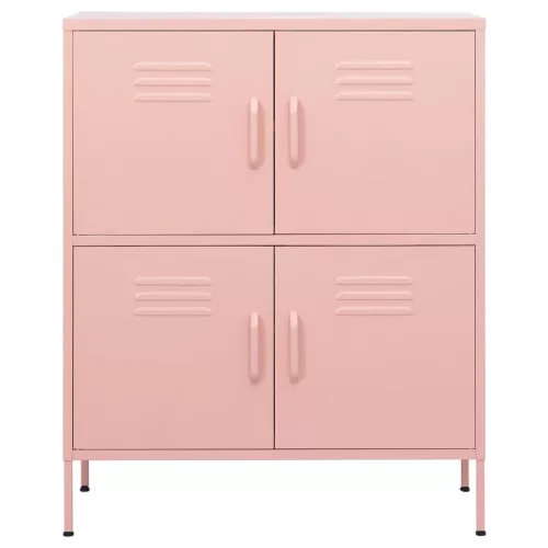 rózsaszín acél tárolószekrény 80 x 35 x 101,5 cm