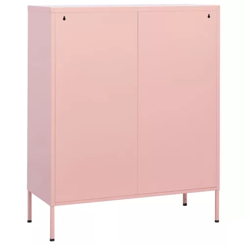  rózsaszín acél tárolószekrény 80 x 35 x 101,5 cm