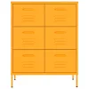  mustársárga acél fiókos szekrény 80 x 35 x 101,5 cm