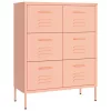  rózsaszín acél fiókos szekrény 80 x 35 x 101,5 cm