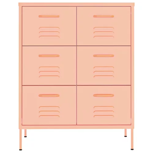  rózsaszín acél fiókos szekrény 80 x 35 x 101,5 cm