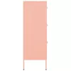  rózsaszín acél fiókos szekrény 80 x 35 x 101,5 cm