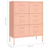  rózsaszín acél fiókos szekrény 80 x 35 x 101,5 cm