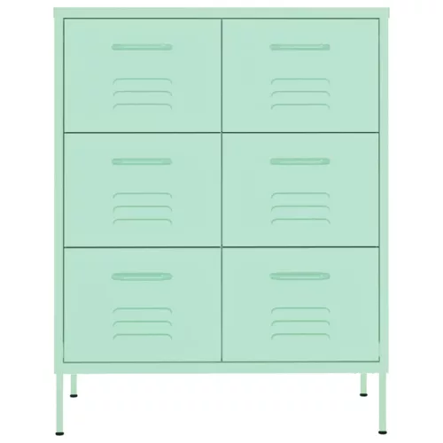  mentazöld acél fiókos szekrény 80 x 35 x 101,5 cm