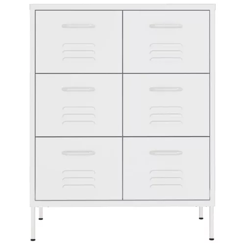  fehér acél fiókos szekrény 80 x 35 x 101,5 cm