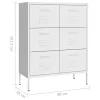  fehér acél fiókos szekrény 80 x 35 x 101,5 cm
