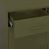  olívazöld acél tárolószekrény 80 x 35 x 101,5 cm