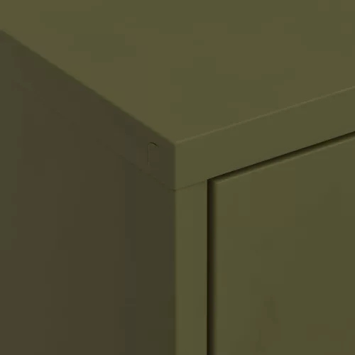  olívazöld acél tárolószekrény 80 x 35 x 101,5 cm