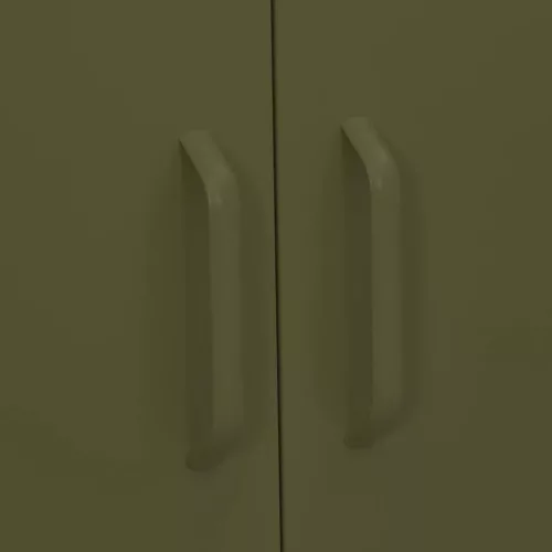  olívazöld acél tárolószekrény 80 x 35 x 101,5 cm