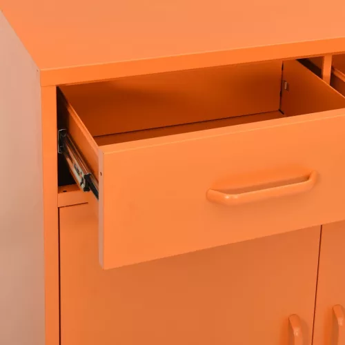  narancssárga acél tárolószekrény 80 x 35 x 101,5 cm