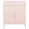  rózsaszín acél tárolószekrény 80 x 35 x 101,5 cm