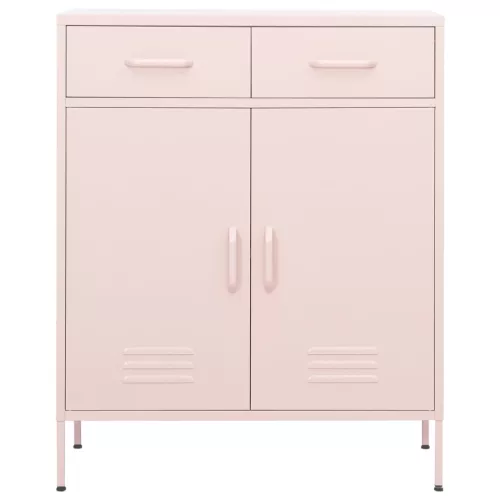  rózsaszín acél tárolószekrény 80 x 35 x 101,5 cm