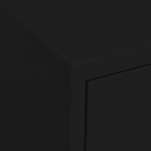  fekete acél tárolószekrény 80 x 35 x 101,5 cm