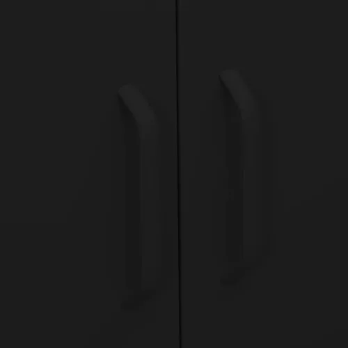  fekete acél tárolószekrény 80 x 35 x 101,5 cm