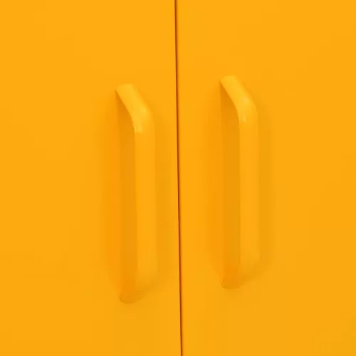  mustársárga acél tárolószekrény 80 x 35 x 101,5 cm