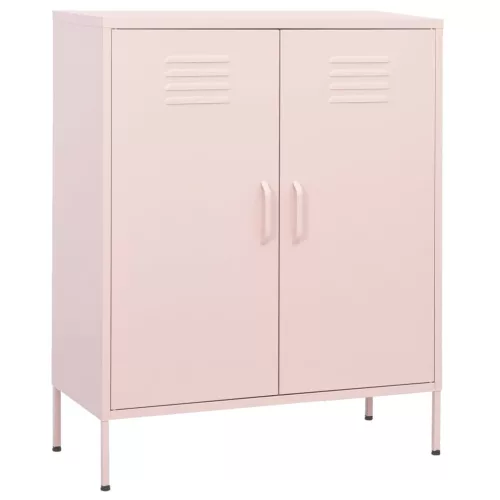  rózsaszín acél tárolószekrény 80 x 35 x 101,5 cm
