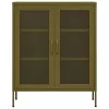 olívazöld acél tárolószekrény 80 x 35 x 101,5 cm