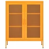  mustársárga acél tárolószekrény 80 x 35 x 101,5 cm