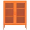  narancssárga acél tárolószekrény 80 x 35 x 101,5 cm