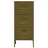  olívazöld acél tárolószekrény 42,5 x 35 x 101,5 cm
