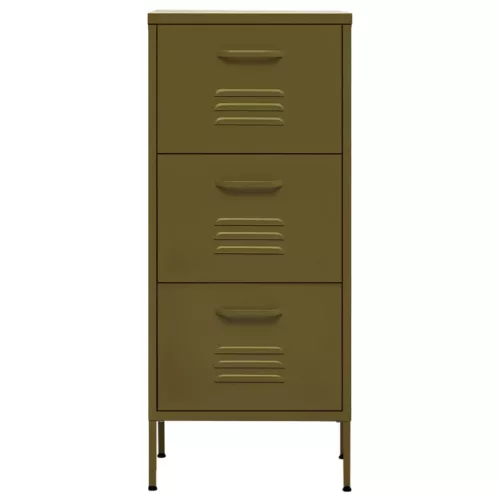  olívazöld acél tárolószekrény 42,5 x 35 x 101,5 cm