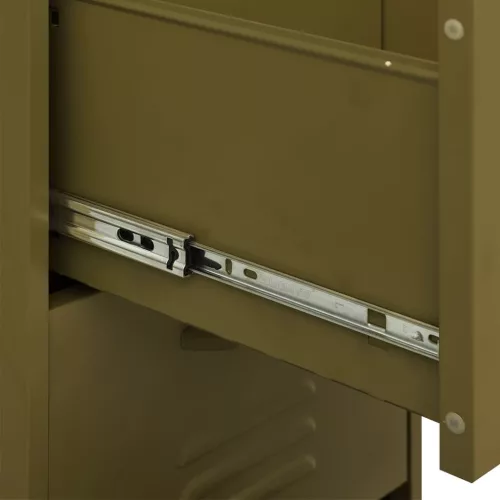  olívazöld acél tárolószekrény 42,5 x 35 x 101,5 cm
