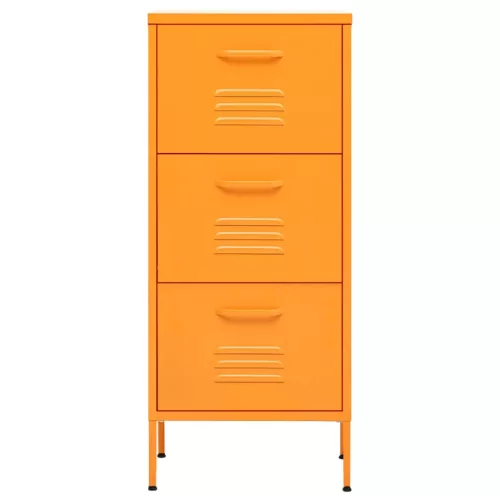  mustársárga acél tárolószekrény 42,5 x 35 x 101,5 cm