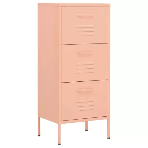  rózsaszín acél tárolószekrény 42,5 x 35 x 101,5 cm 