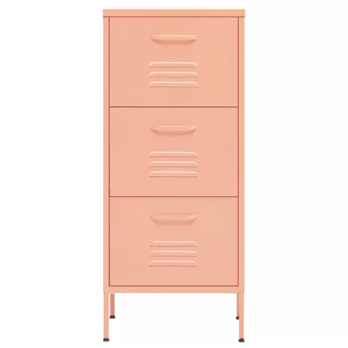  rózsaszín acél tárolószekrény 42,5 x 35 x 101,5 cm 