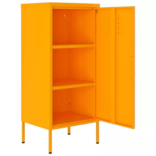  mustársárga acél tárolószekrény 42,5 x 35 x 101,5 cm