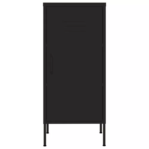  fekete acél tárolószekrény 42,5 x 35 x 101,5 cm 