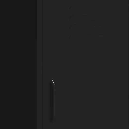  fekete acél tárolószekrény 42,5 x 35 x 101,5 cm 