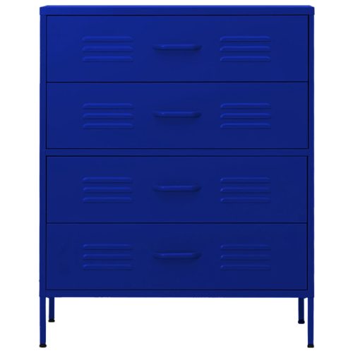  tengerészkék acél fiókos szekrény 80 x 35 x 101,5 cm