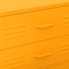  mustársárga acél fiókos szekrény 80 x 35 x 101,5 cm