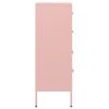 rózsaszín acél fiókos szekrény 80 x 35 x 101,5 cm