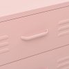  rózsaszín acél fiókos szekrény 80 x 35 x 101,5 cm