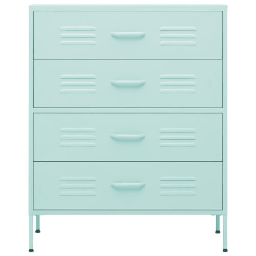  mentazöld acél fiókos szekrény 80 x 35 x 101,5 cm