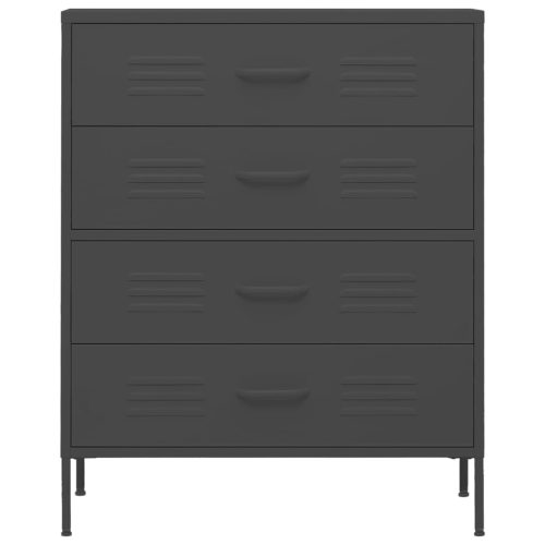  antracitszürke acél fiókos szekrény 80 x 35 x 101,5 cm