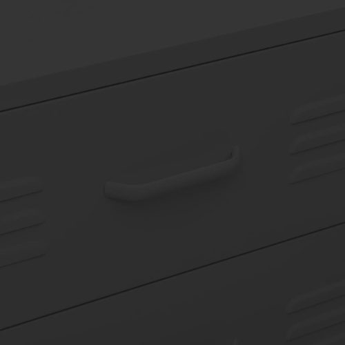  fekete acél fiókos szekrény 80 x 35 x 101,5 cm