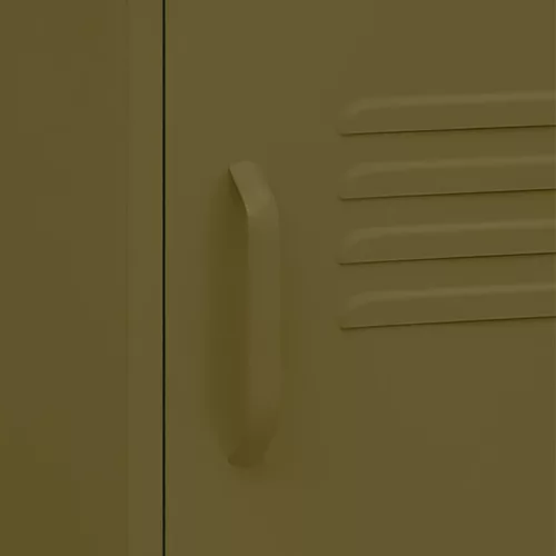  olivazöld acél éjjeliszekrény 35 x 35 x 51